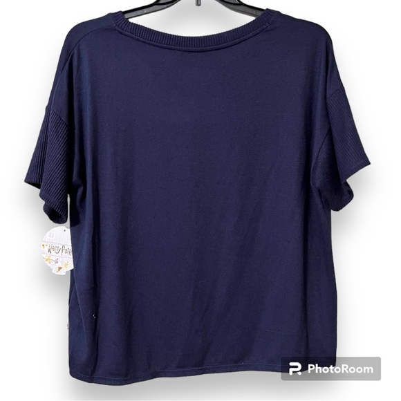 Harry Potter women’s size 12-14 sleepwear top navy blue Y’er a Wizard Harry new - Picture 9 of 10